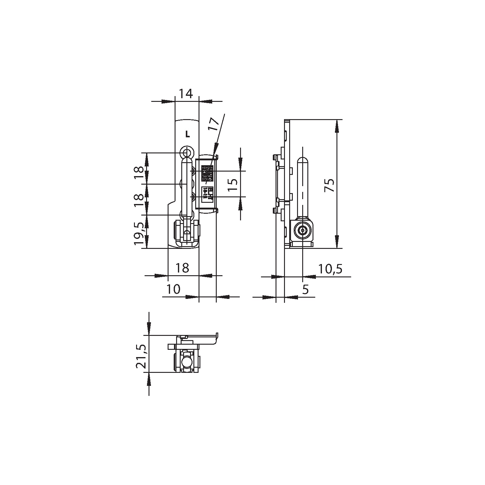 Winkhaus Ecklager EL.HT.Z.18-12.LS.BR