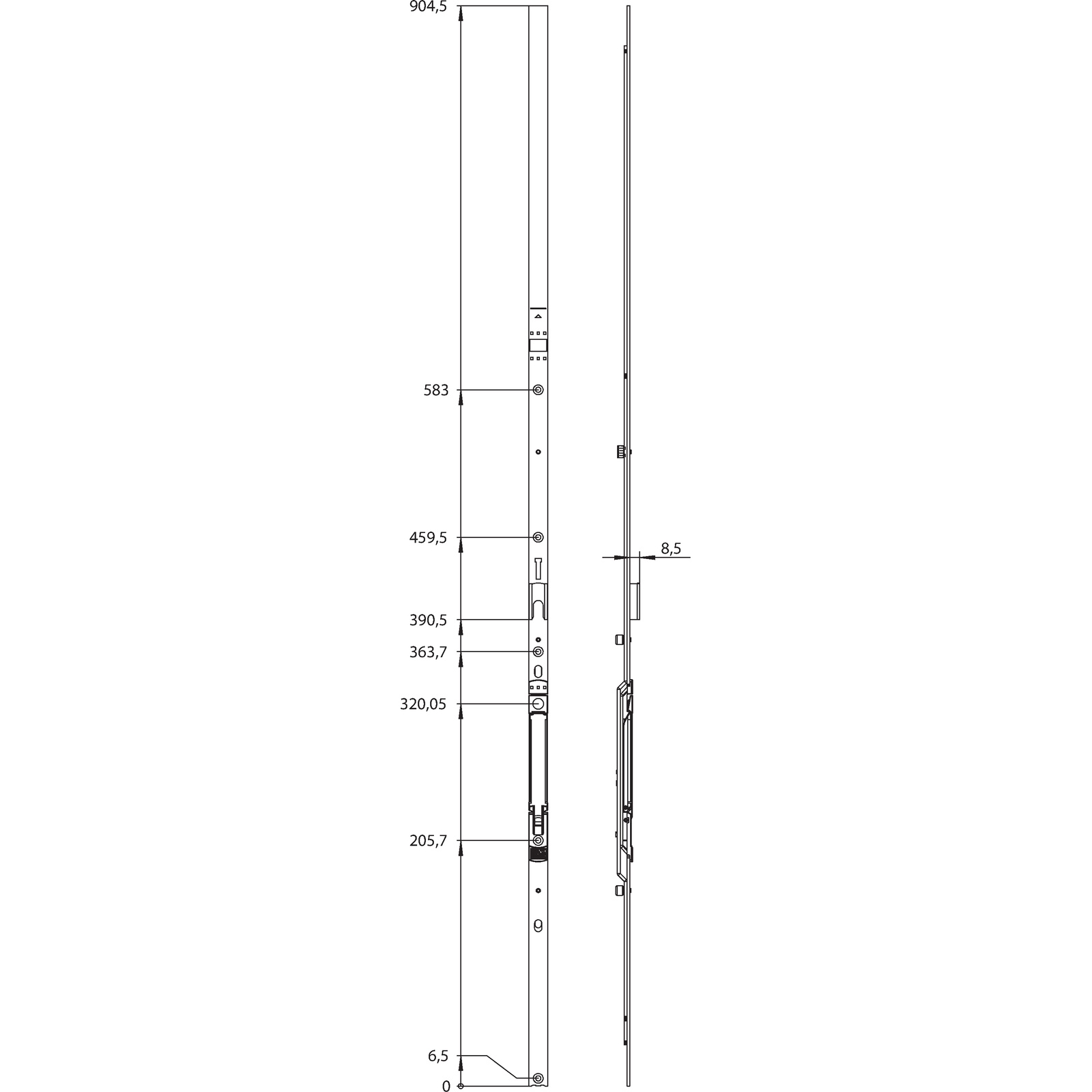 Winkhaus Stulpflügelgetriebe GASK.1100-1 KT