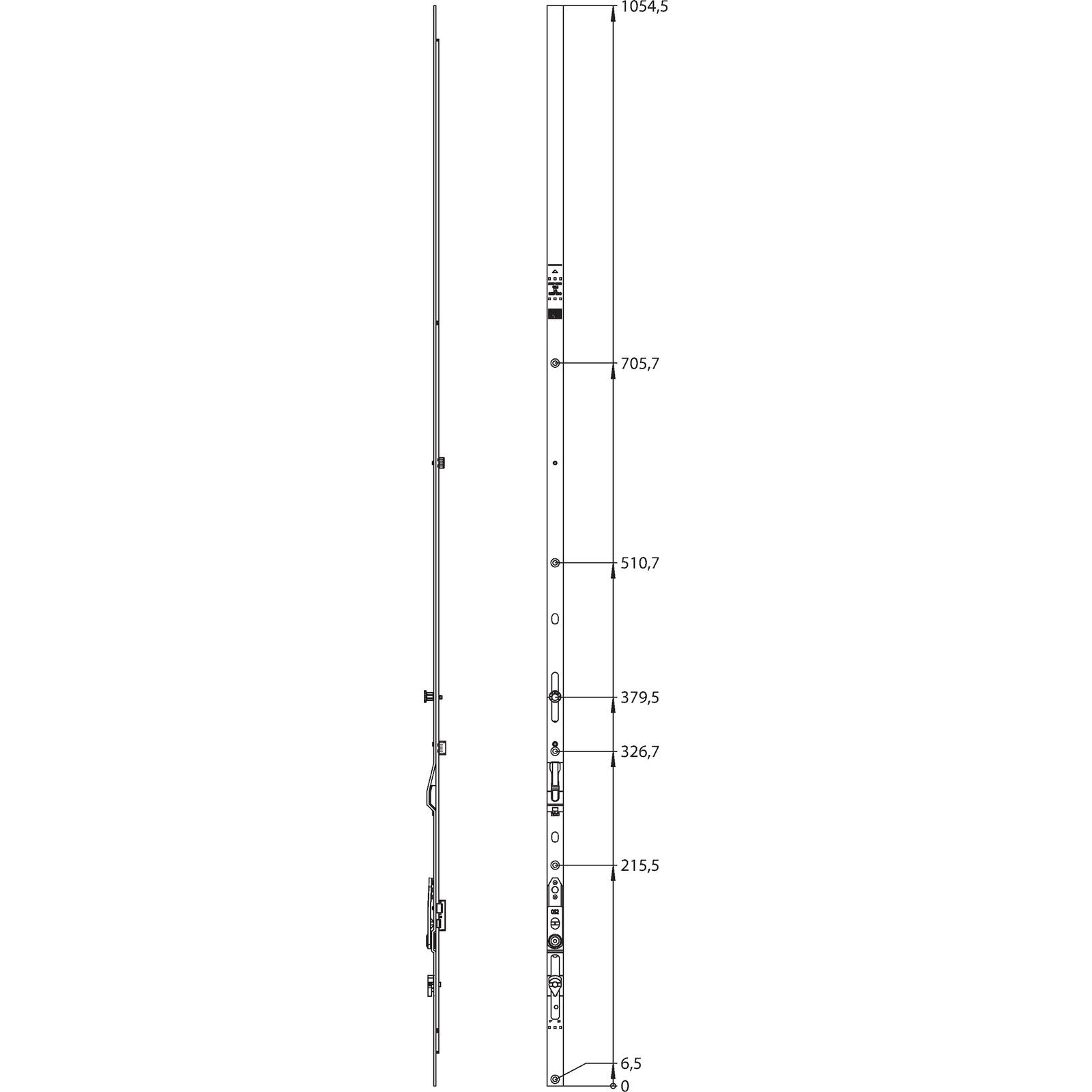 Winkhaus Oberschiene OS2.1250-1.ZSS