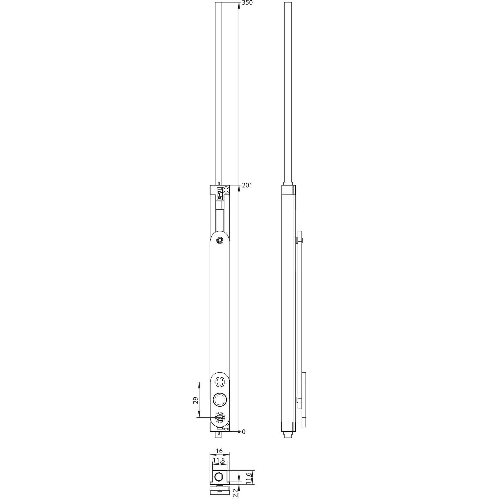 Winkhaus Fensterbremse FB-F 400/16 SL