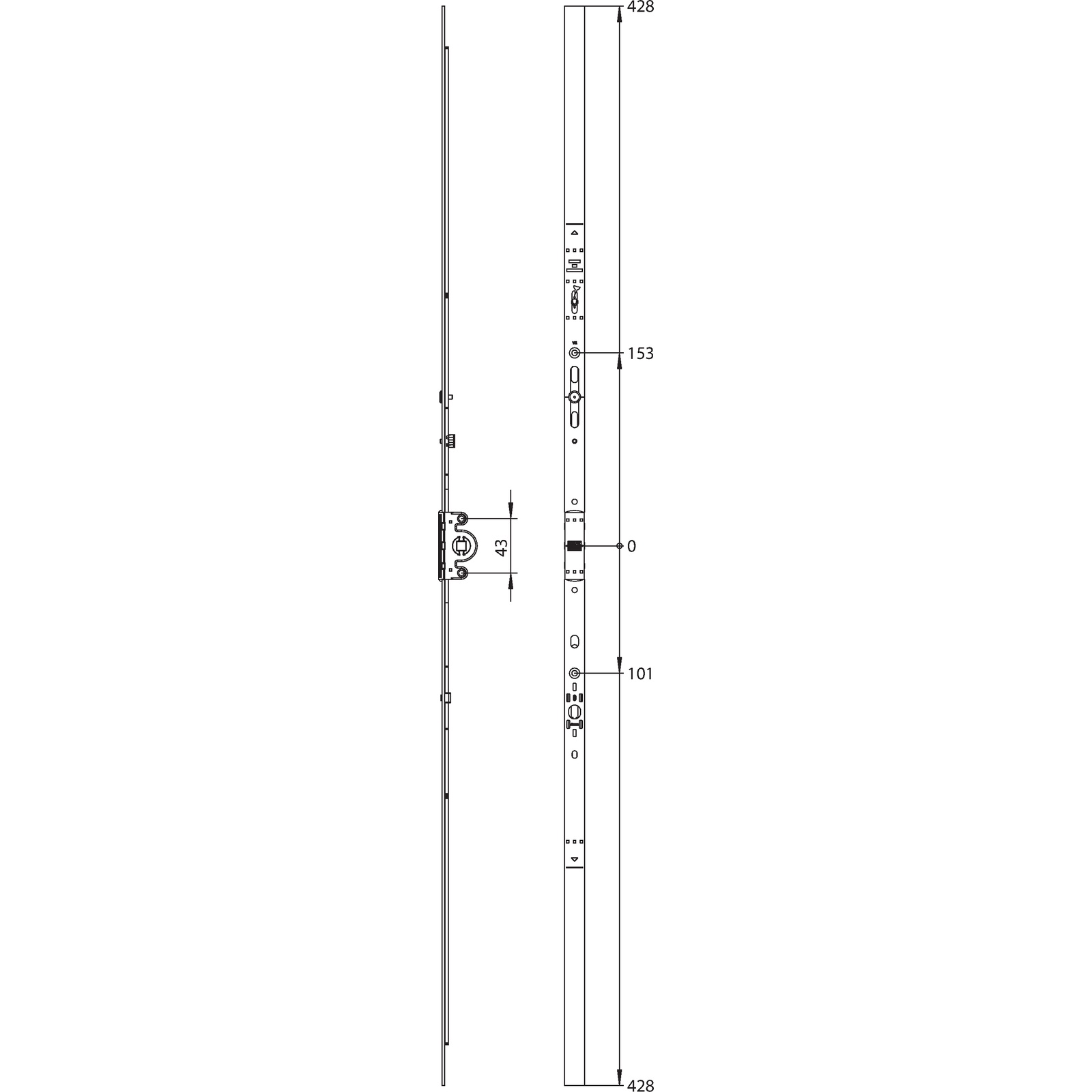 Winkhaus Getriebeschiene GAM.1050