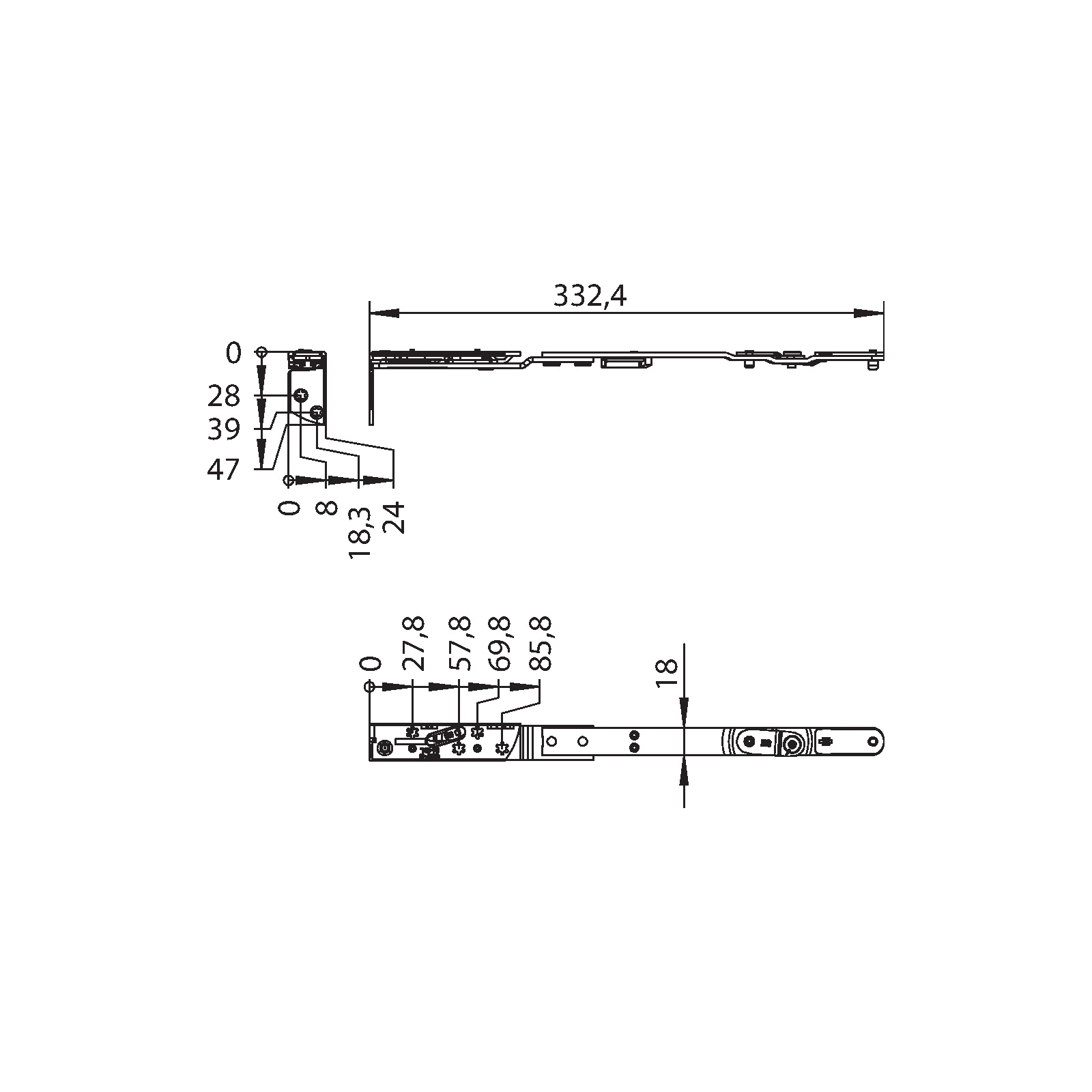 Winkhaus Schere SH.IF-N.24-13.LS.KT
