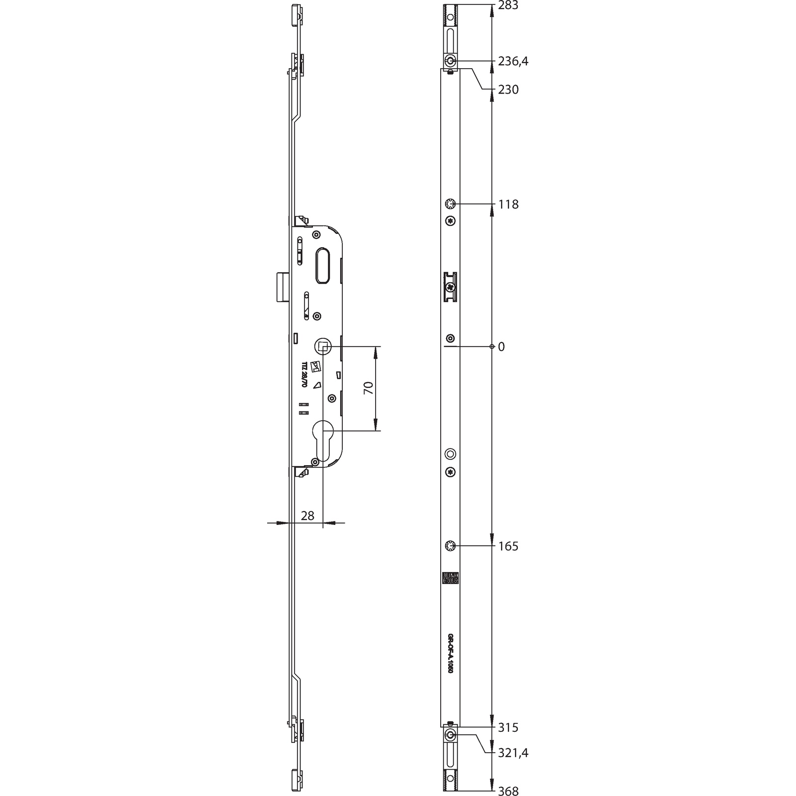 Winkhaus Getriebe GR-OF-A-D28 SL