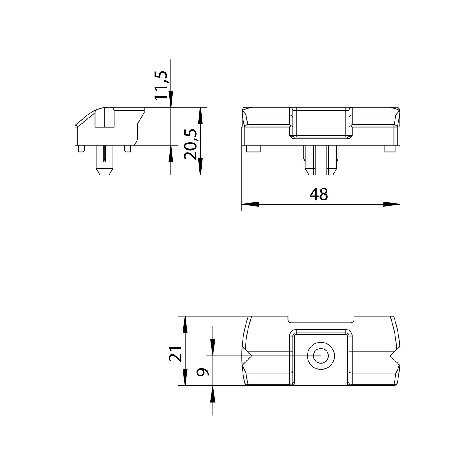 Winkhaus Auflauf AL.M.F12 RAL 7016 Anthrazitgrau