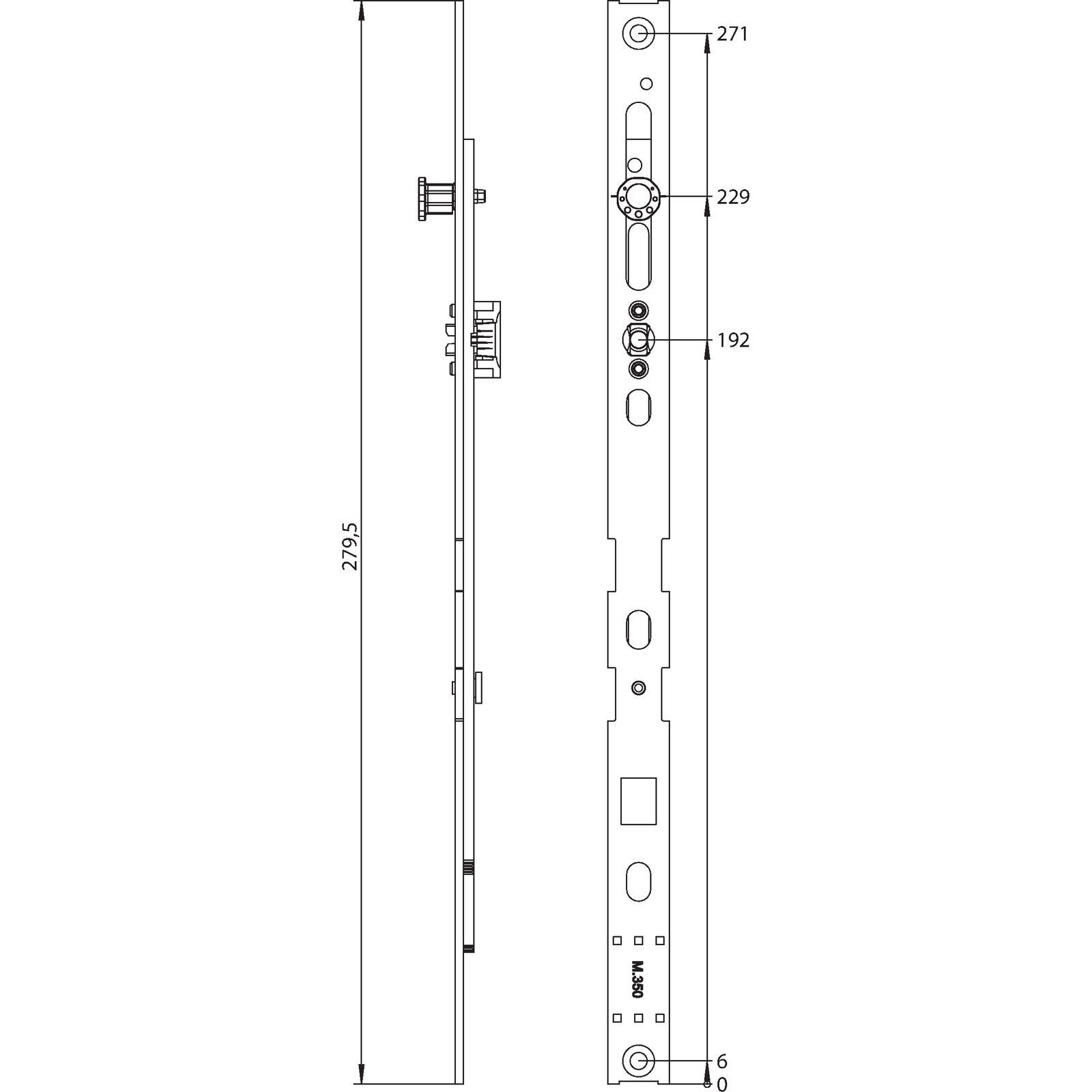 Winkhaus Mittenverriegelung M.350-1