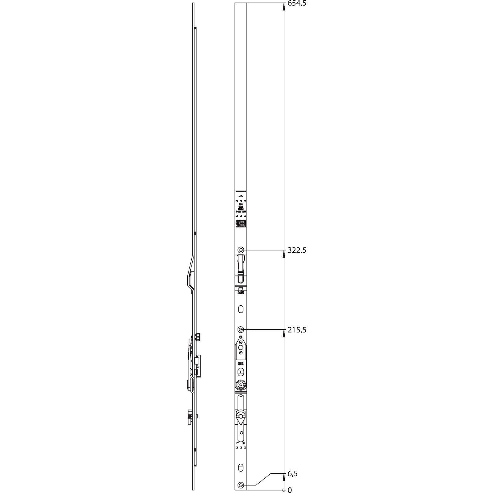 Winkhaus Oberschiene OS2.800.ZSS