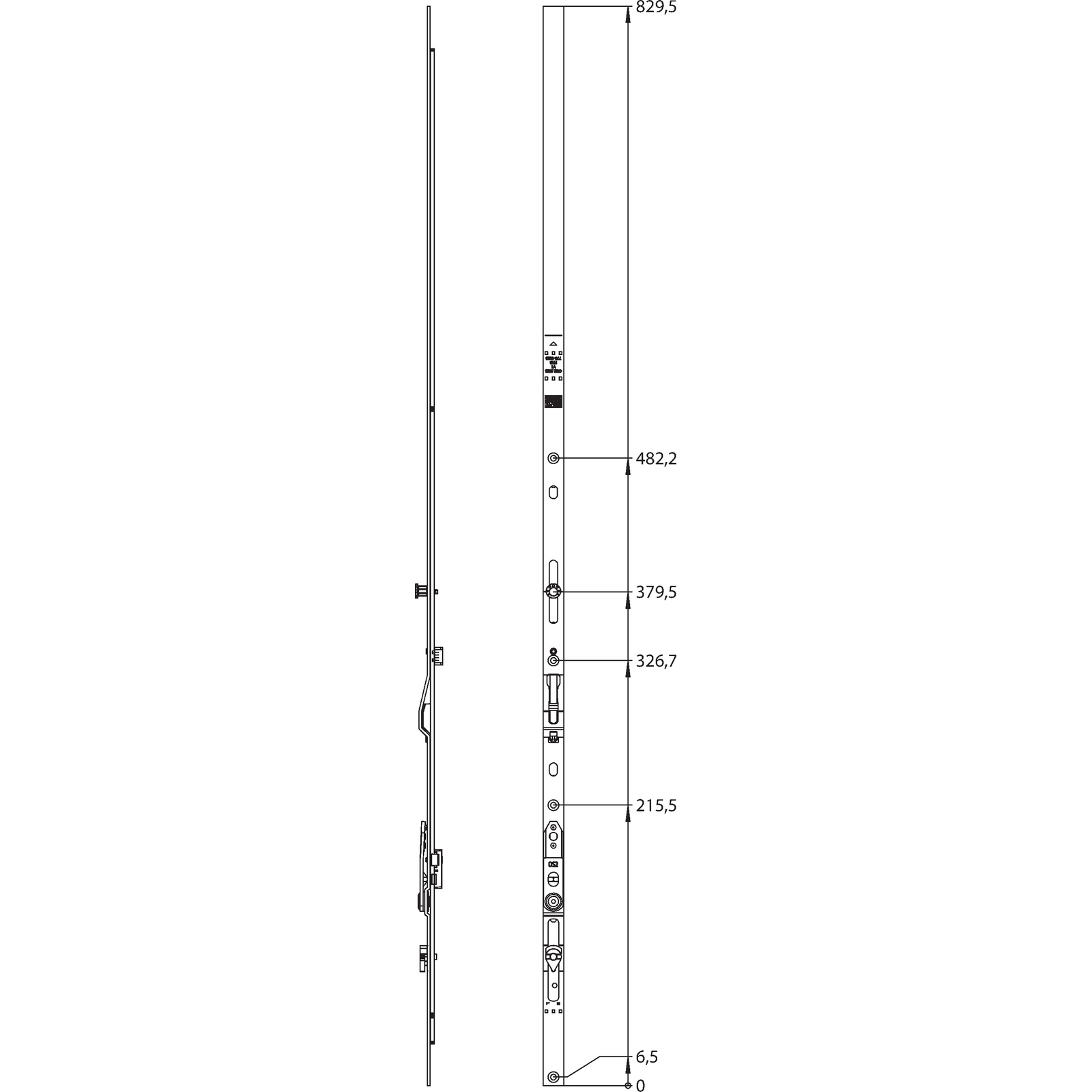 Winkhaus Oberschiene OS2.1025-1.ZSS