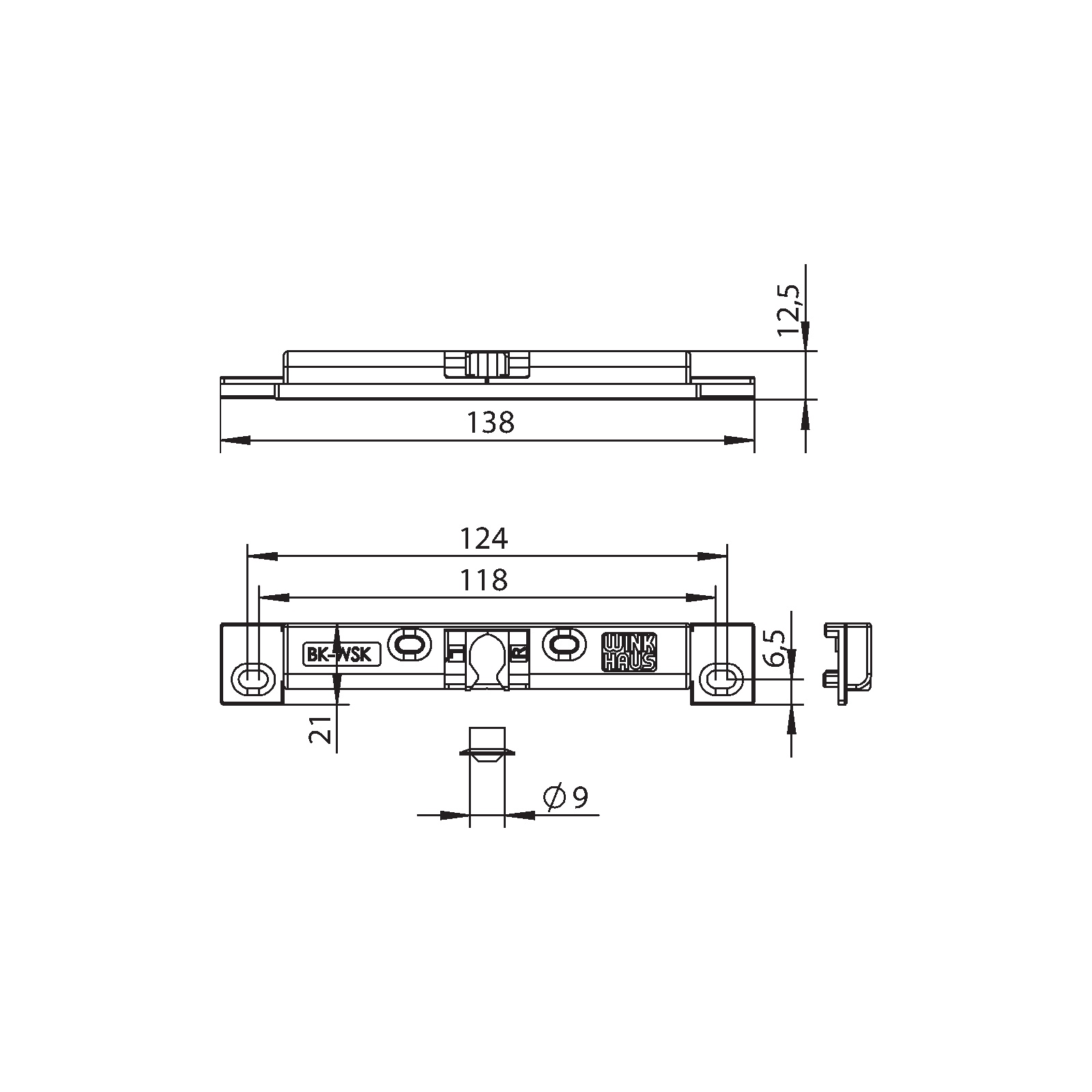 Winkhaus Balkontürschnäpper BK 60 LK.N-GR