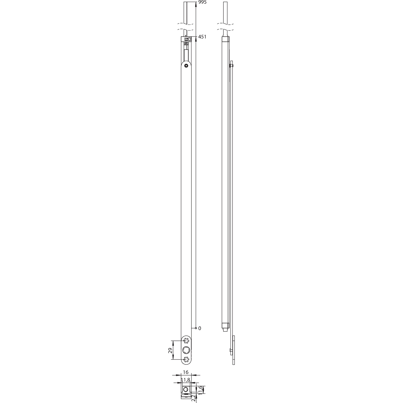 Winkhaus Fensterbremse FB-F1300/16 SL