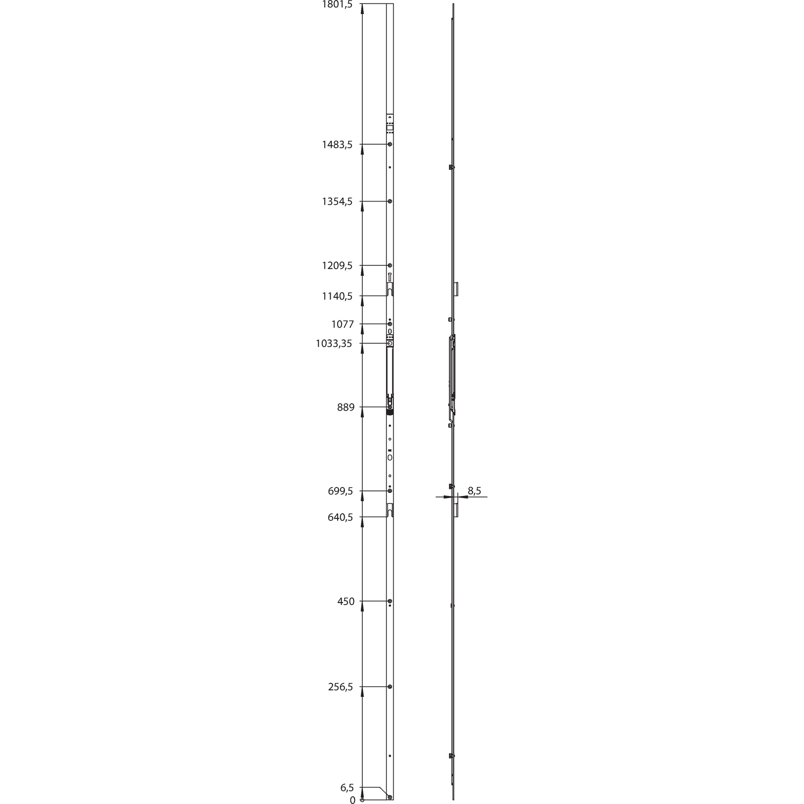 Winkhaus Stulpflügelgetriebe GASK.HG.2000-2