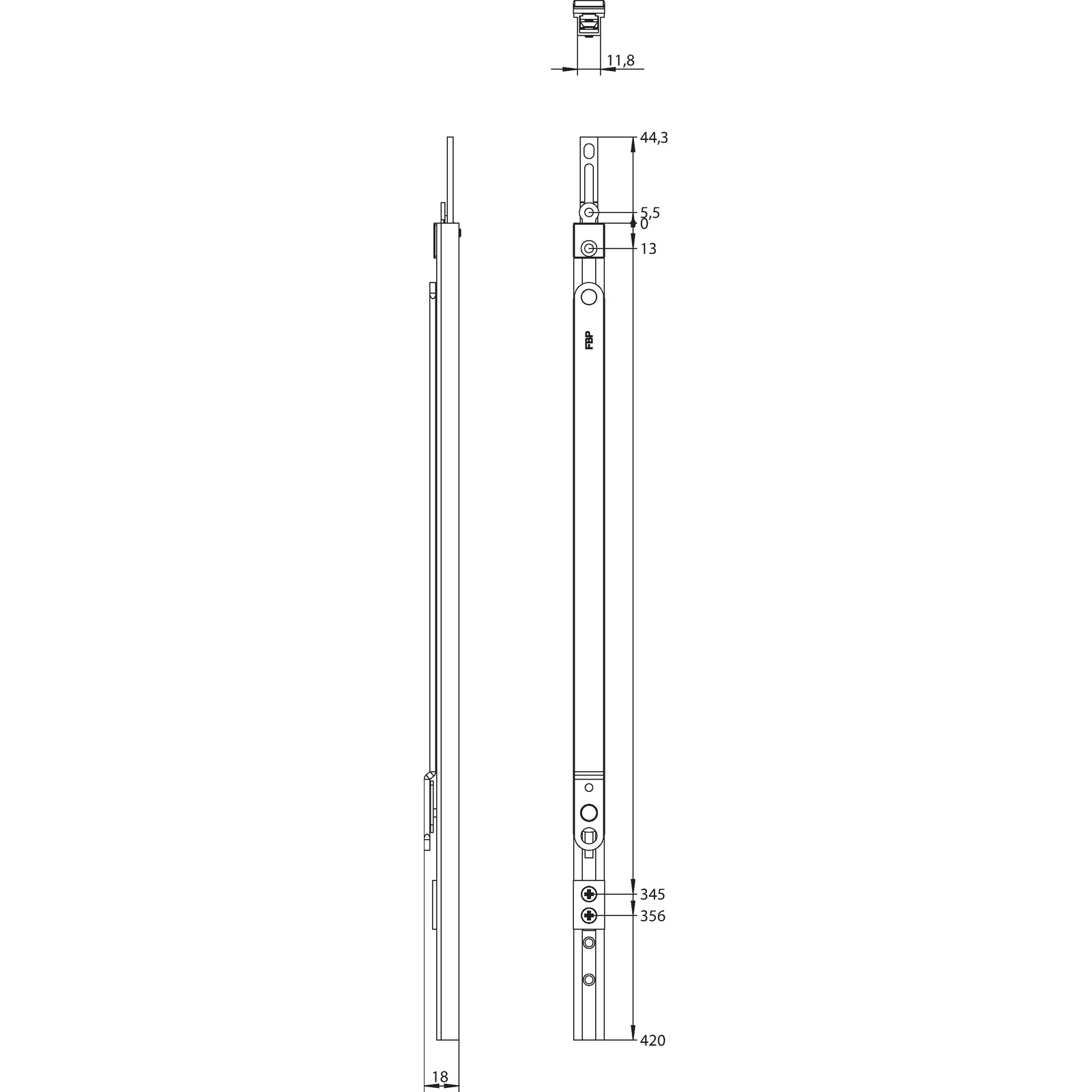 Winkhaus Fensterbremse FBP-11 SL