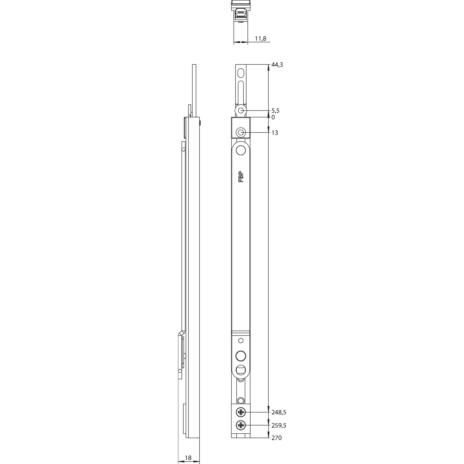 Winkhaus Fensterbremse FBP-11-650 SL