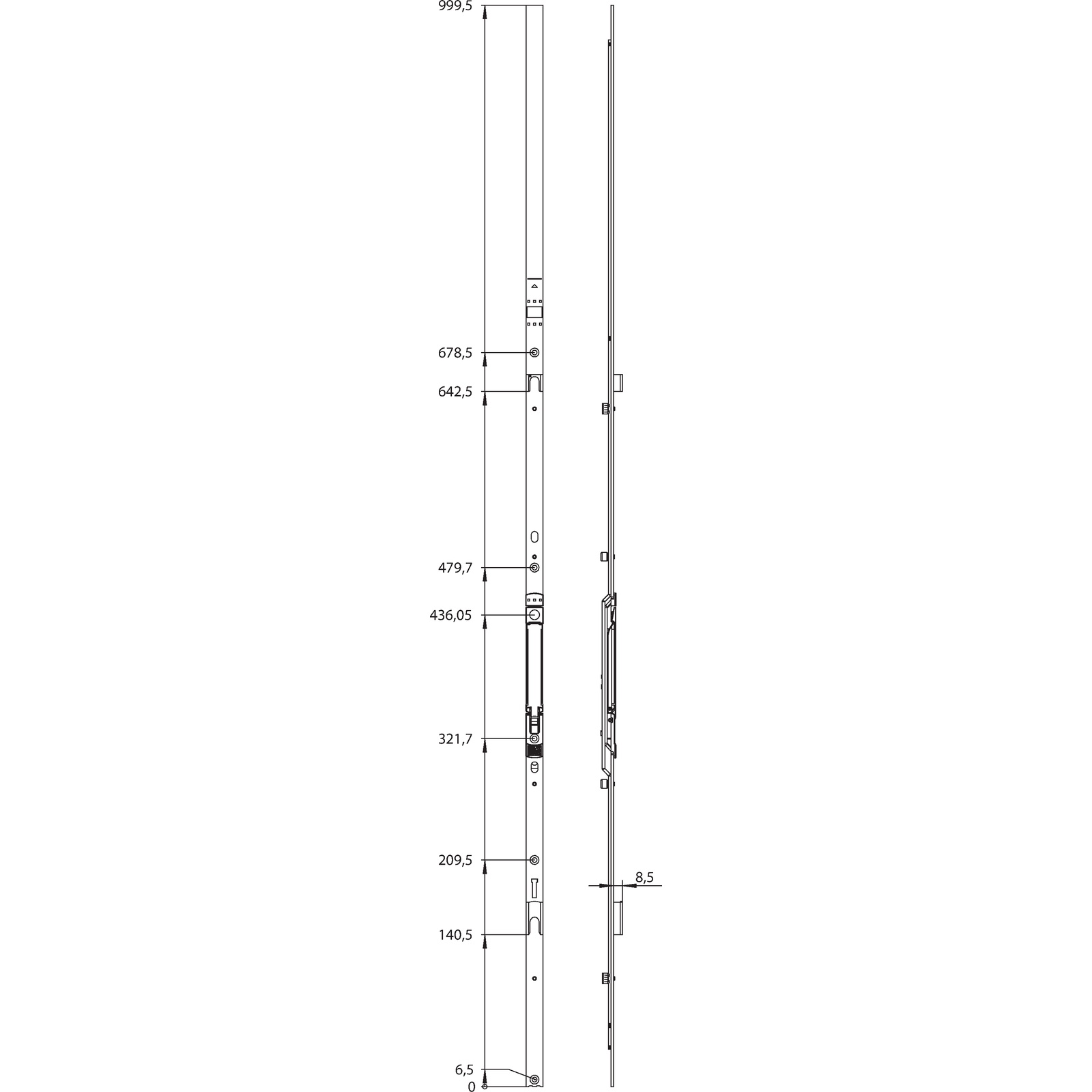 Winkhaus Stulpflügelgetriebe GASK.1195-1.LK.GR