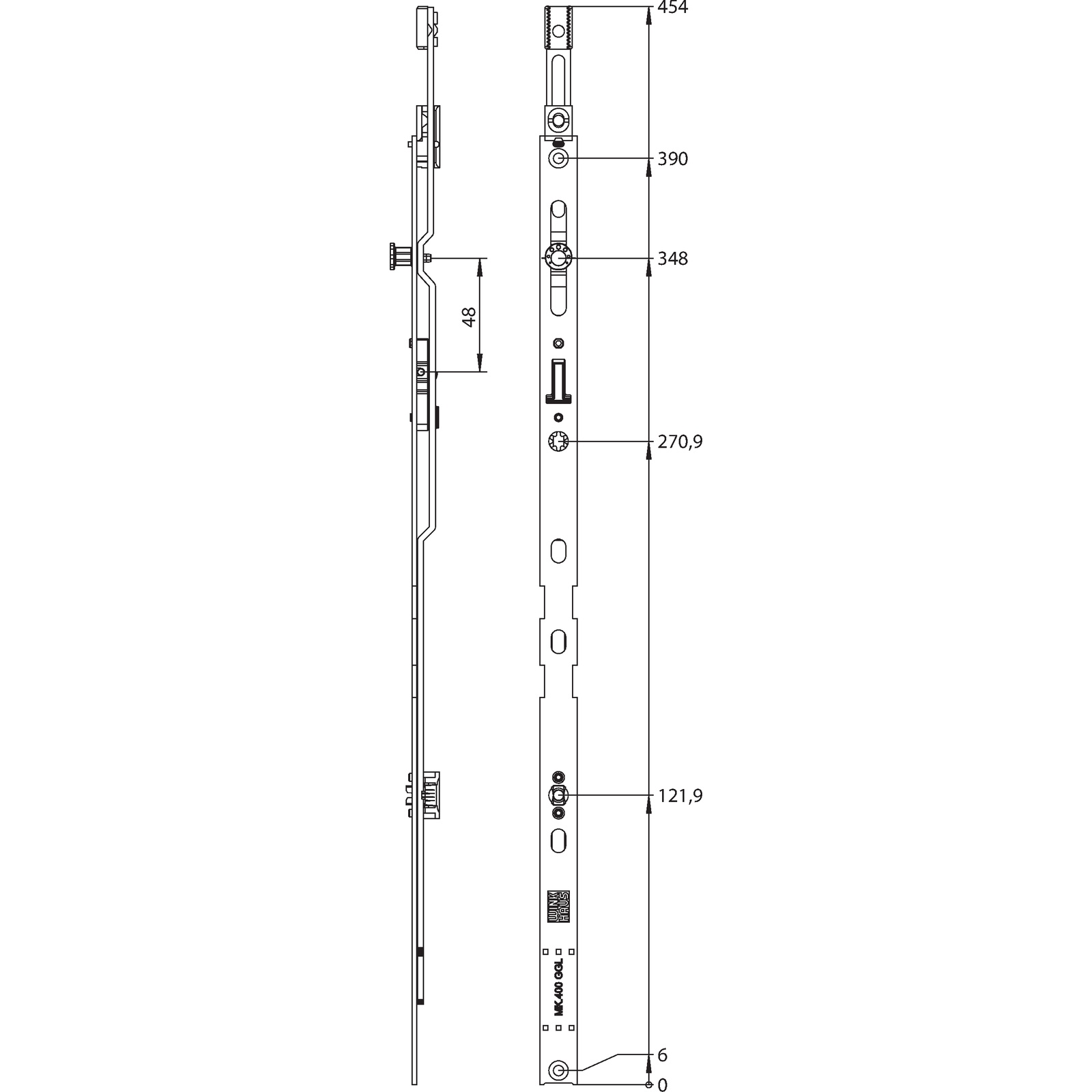Winkhaus Mittenverriegelung MK.400-2.GGL