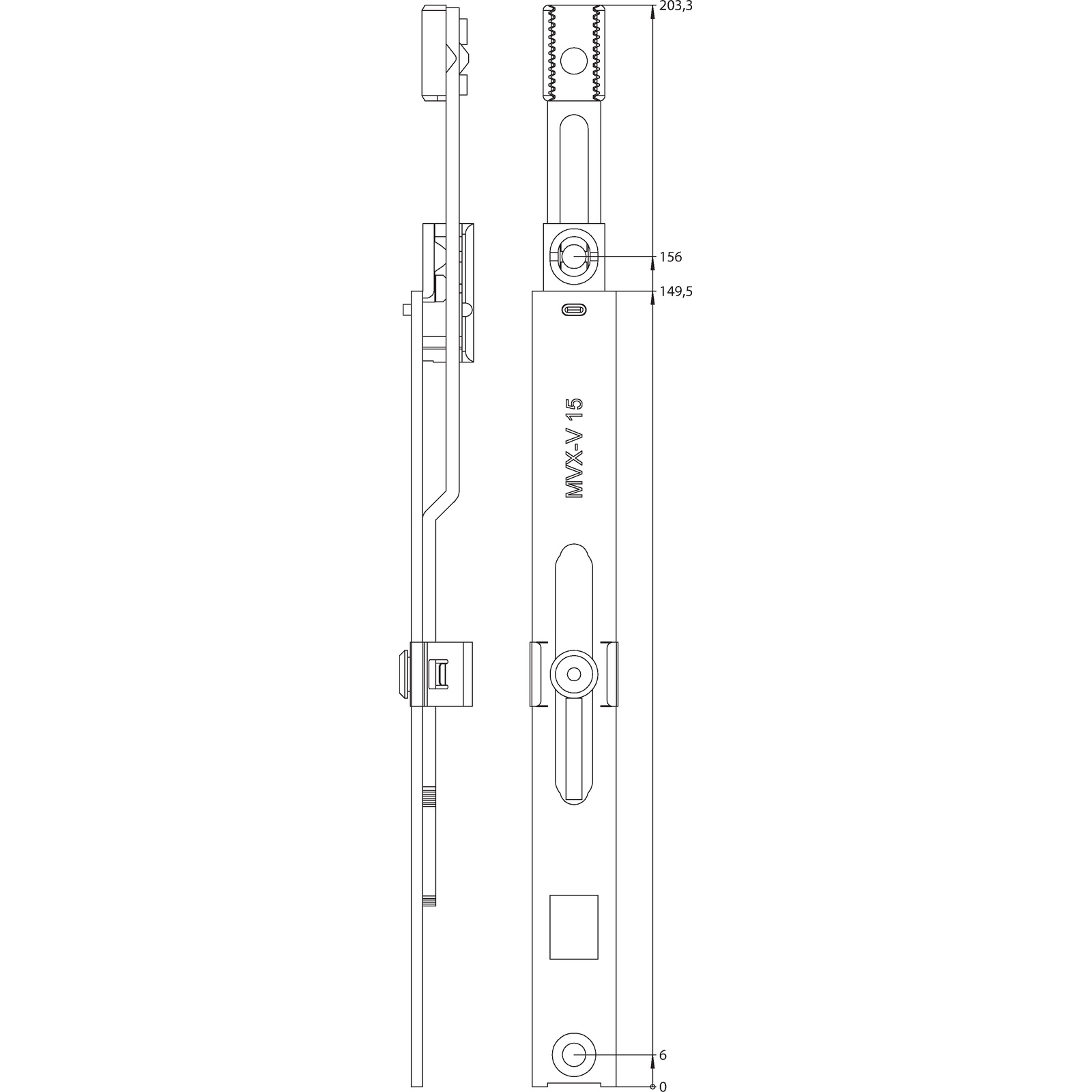 Winkhaus Mittenverriegelung MVX/V-15/0 C SL