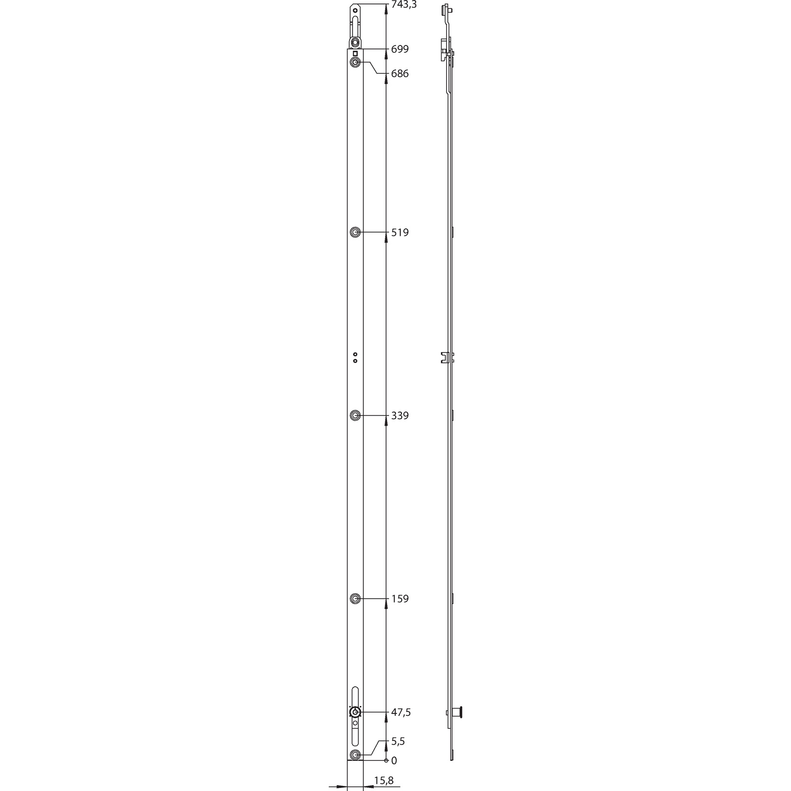 Winkhaus Mittenverriegelung M.U.700-1.PKM