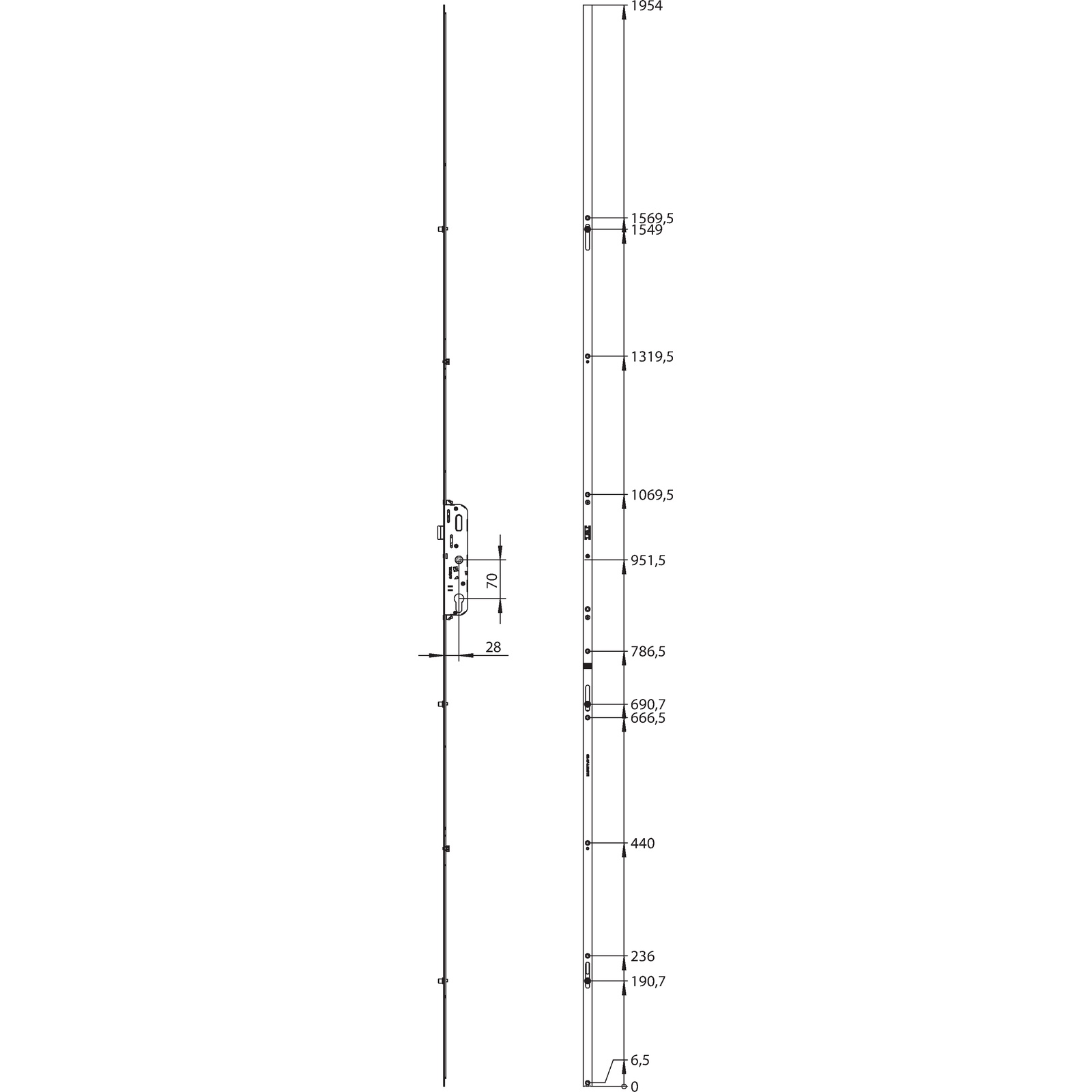 Winkhaus Getriebe GR-OF-A 2200 D28 SL