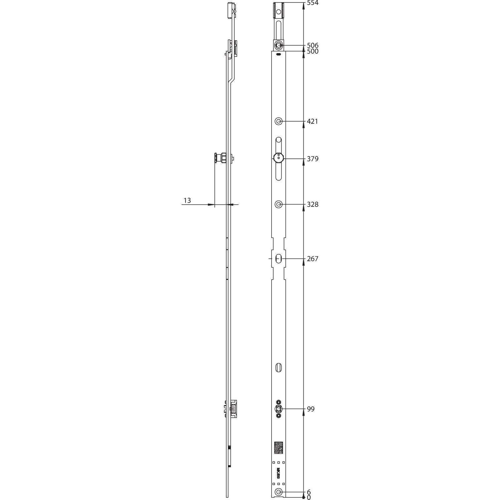 Winkhaus Mittenverriegelung MK.500-1.BS13