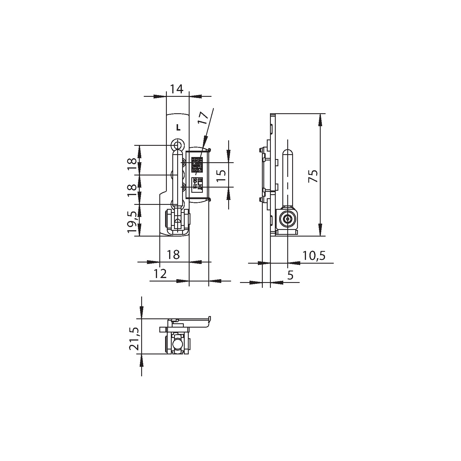 Winkhaus Ecklager EL.HT.Z.20-12.LS.WS