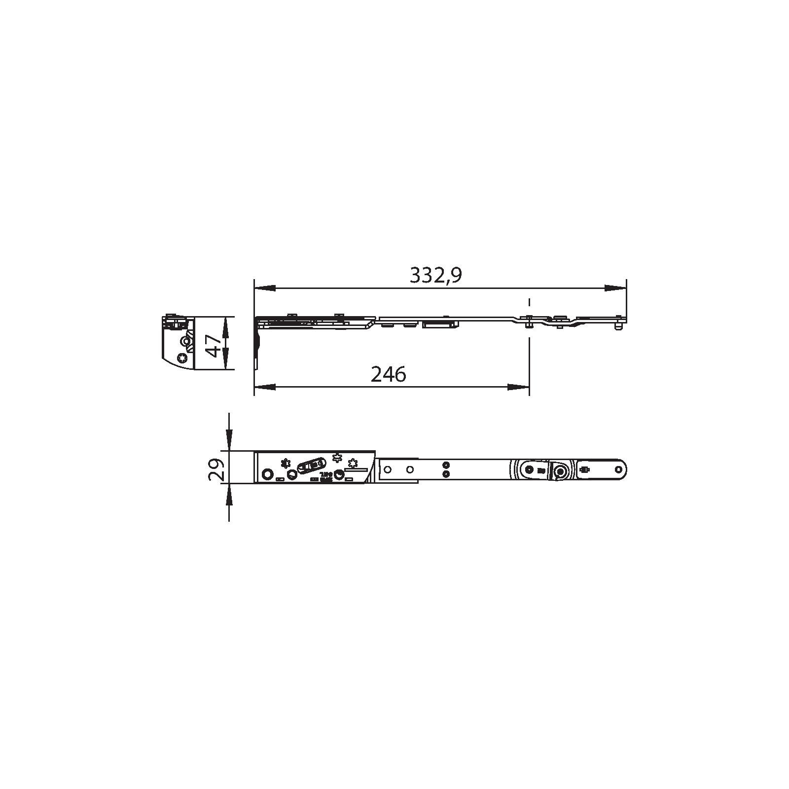 Winkhaus Schere SH.IF-N.29-13-13.Z.8-2.LS