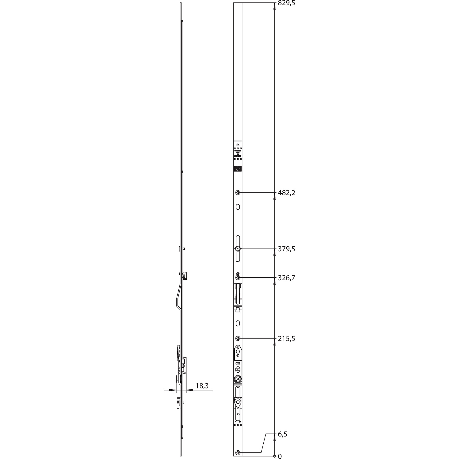 Winkhaus Oberschiene OS2.1025