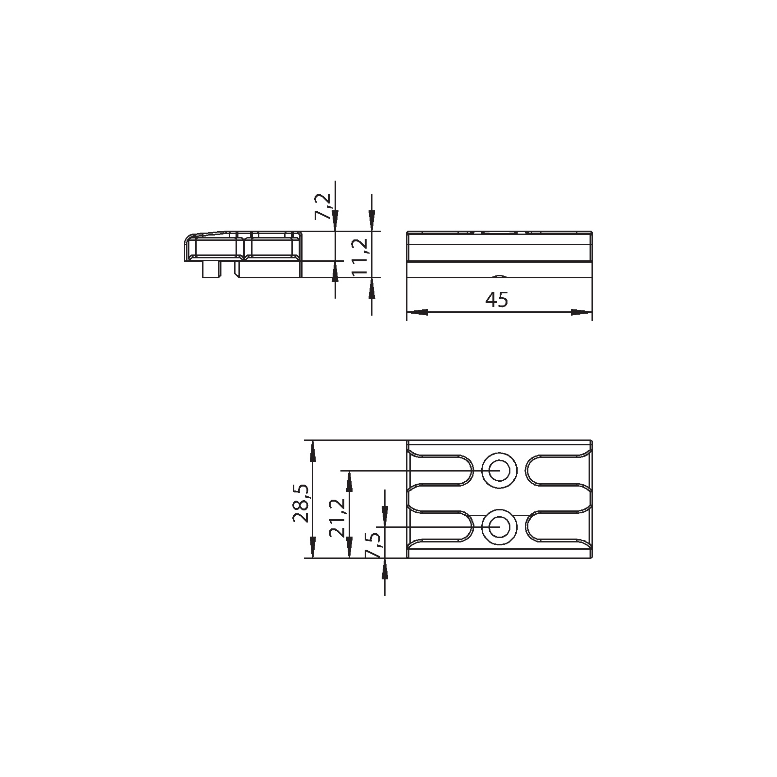 Winkhaus Schließblech GVM UK 144 SL