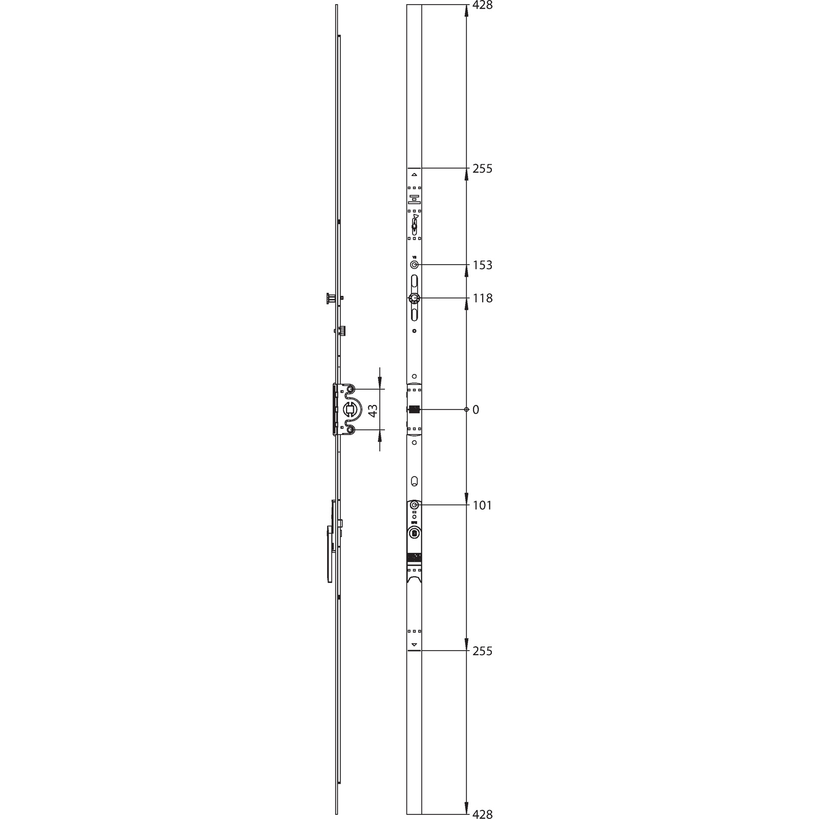 Winkhaus Getriebeschiene GAM.1050-1.DFE