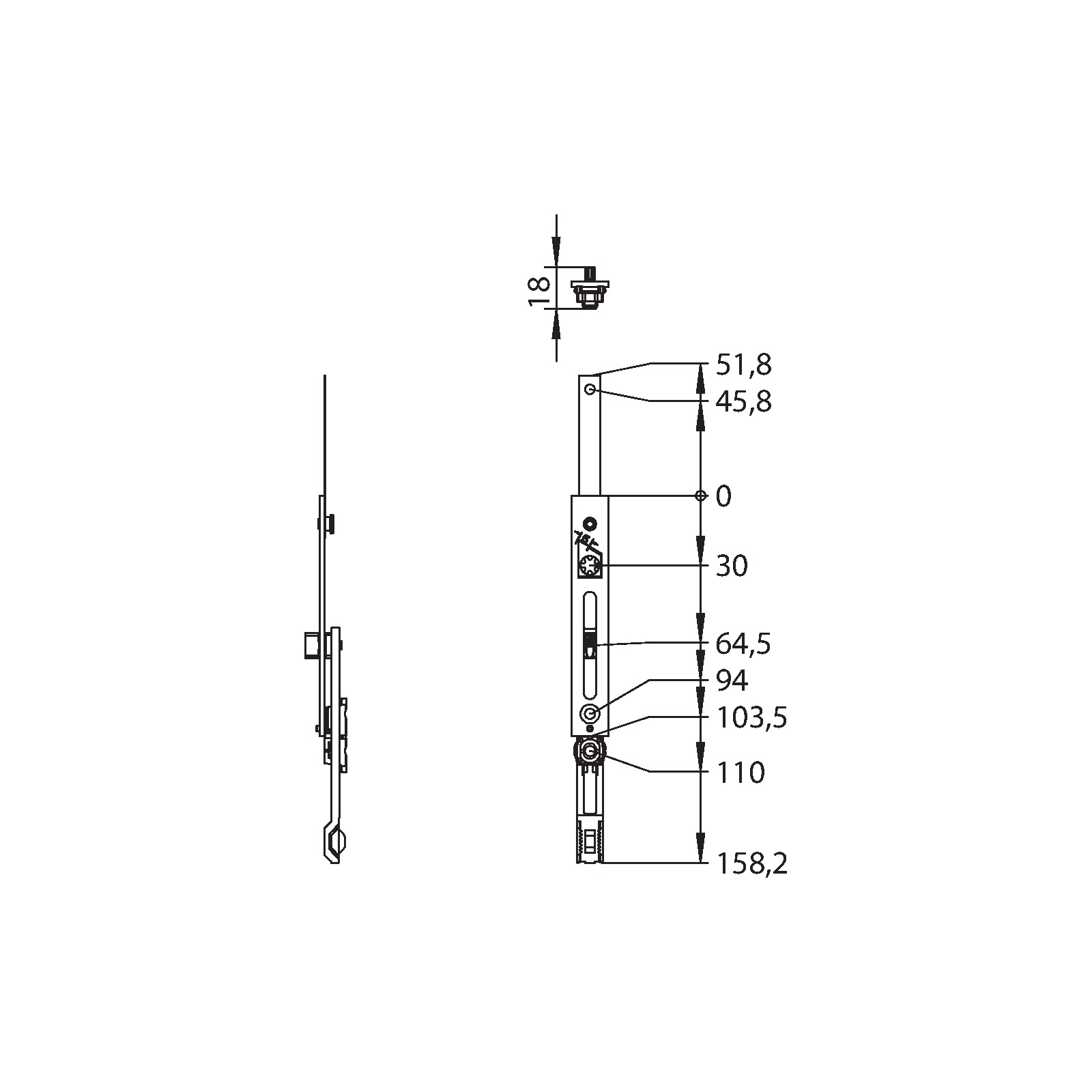 Winkhaus Anschlussschiene AR 7/OR-A.LK.GR